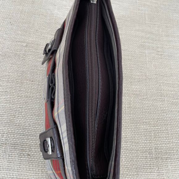 Etienne Aigner Preppy Plaid Shoulder Bag, Purse, Lots pockets, Exc Cond. - Picture 8 of 10